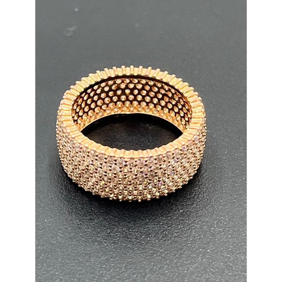 YGI 925 CZ Pave Wide Full Eternity Rose Gold Sterling Silver Band
Ring Sz 7.5 - Picture 8 of 9